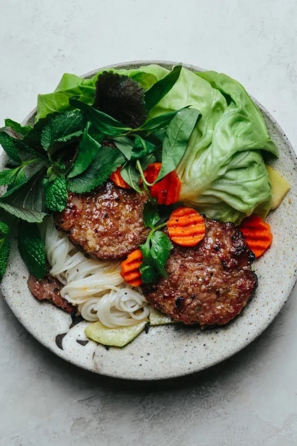 Grilled Pork Meatball Patties.